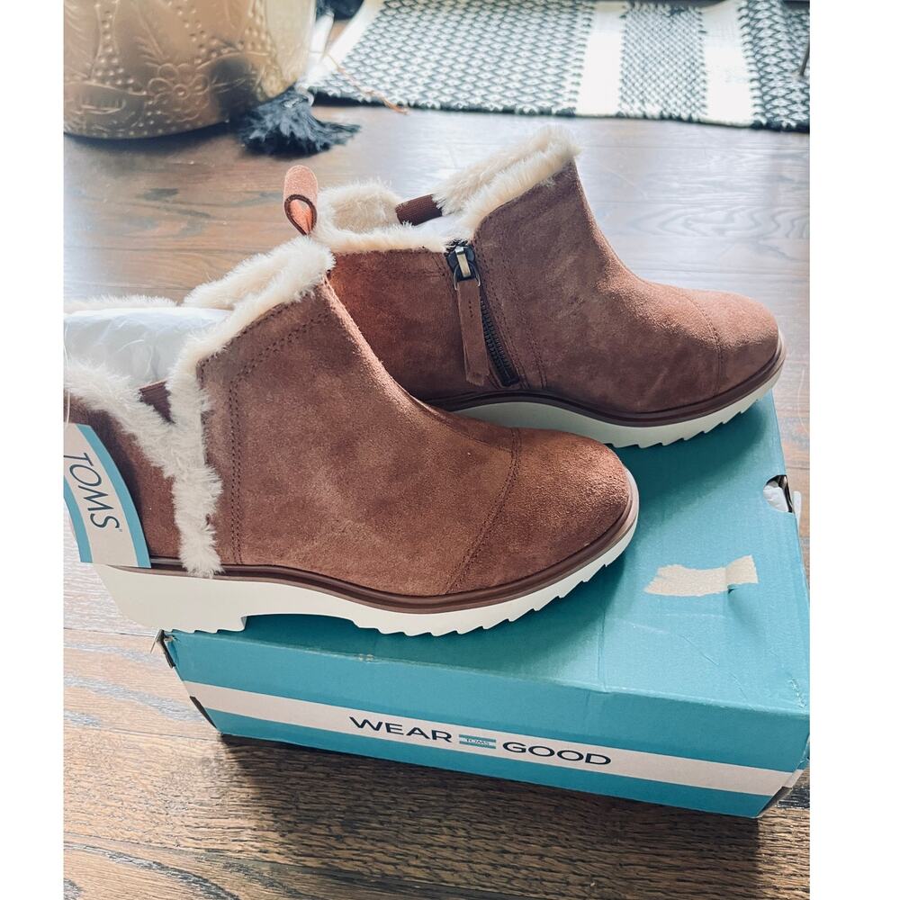 Toms Maude lightweight Comfortcore Block Heel Ankle Booties Sz 6.5 - Picture 10 of 13